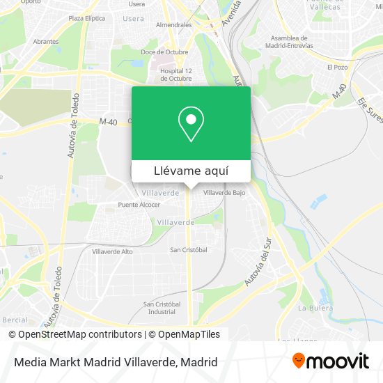 Mapa Media Markt Madrid Villaverde
