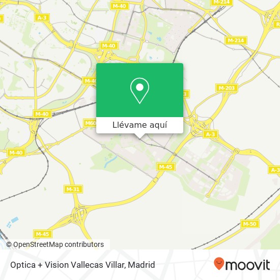 Mapa Optica + Vision Vallecas Villar