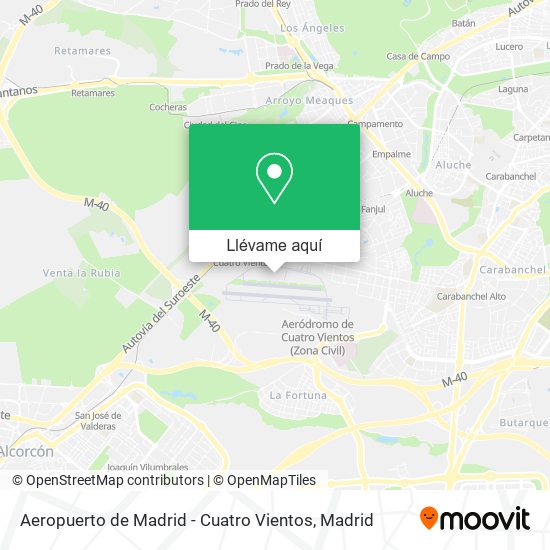 Mapa Aeropuerto de Madrid - Cuatro Vientos