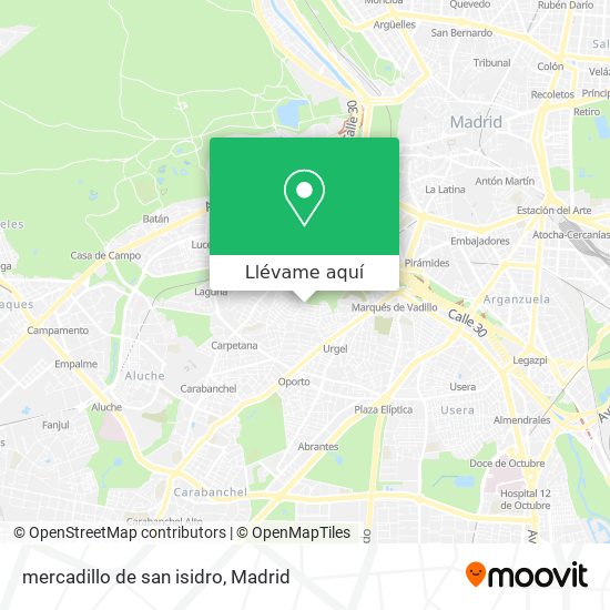 Mapa mercadillo de san isidro