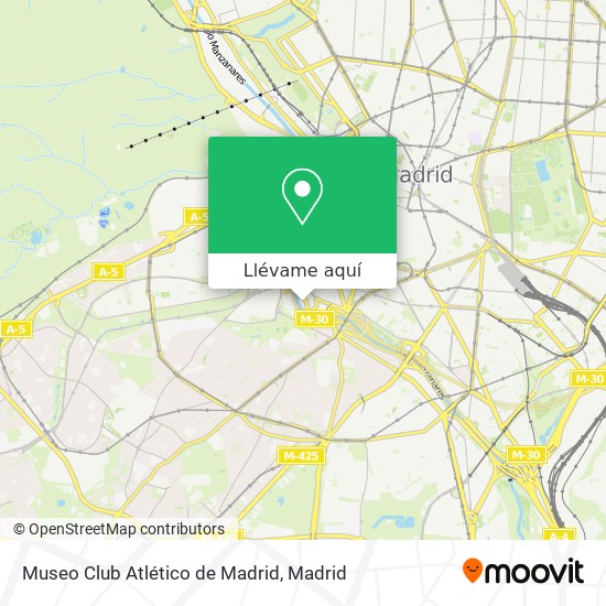 Mapa Museo Club Atlético de Madrid
