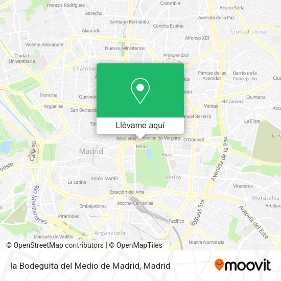 Mapa la Bodeguita del Medio de Madrid