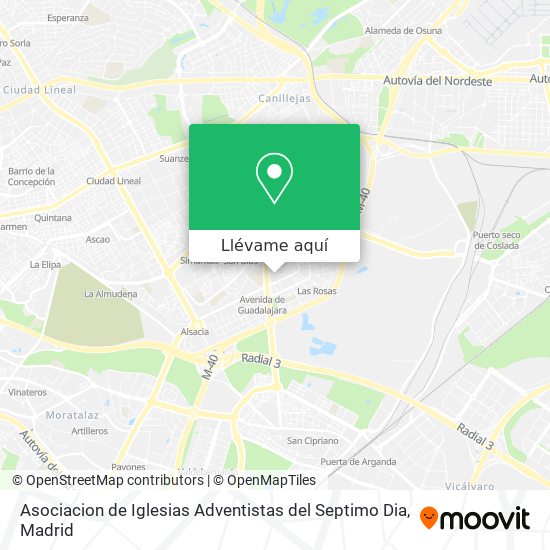 Cómo llegar a Asociacion de Iglesias Adventistas del Septimo Dia en Madrid  en Metro, Autobús o Tren?