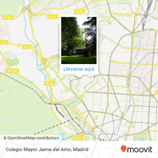 Mapa Colegio Mayor Jaime del Amo