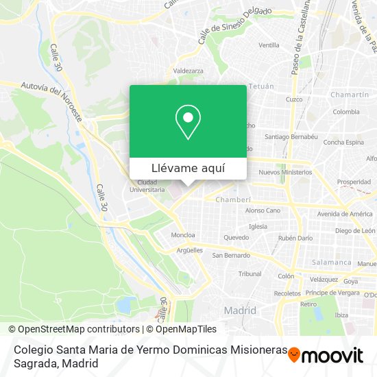 Mapa Colegio Santa Maria de Yermo Dominicas Misioneras Sagrada