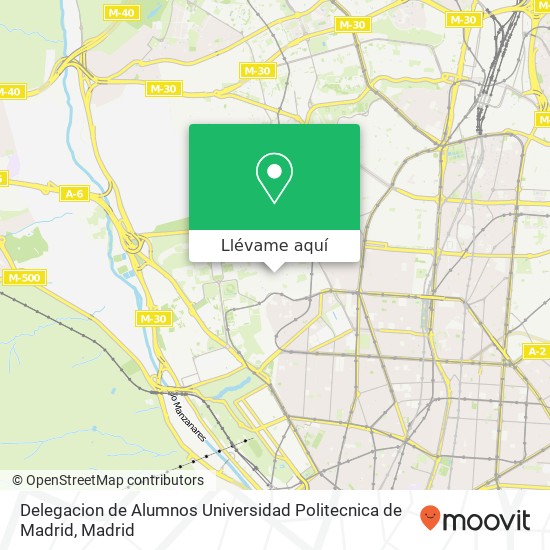 Mapa Delegacion de Alumnos Universidad Politecnica de Madrid