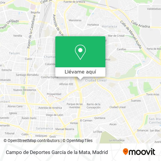 Mapa Campo de Deportes García de la Mata