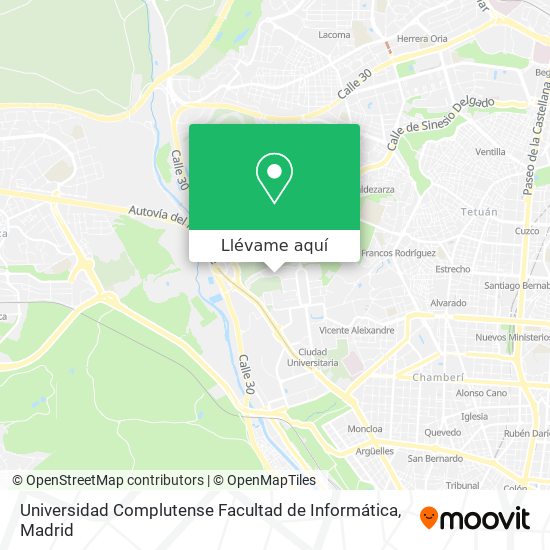 Mapa Universidad Complutense Facultad de Informática