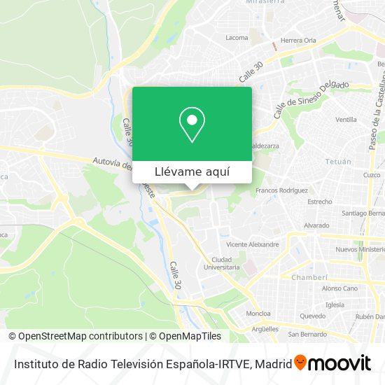 Mapa Instituto de Radio Televisión Española-IRTVE