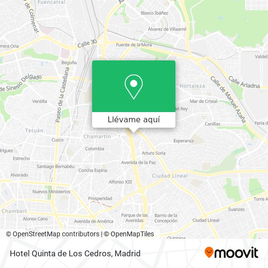 Mapa Hotel Quinta de Los Cedros