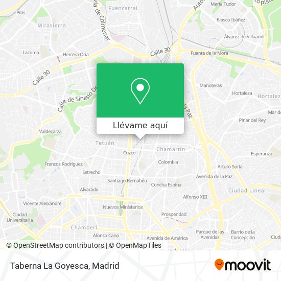 Mapa Taberna La Goyesca