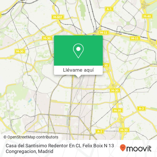 Mapa Casa del Santisimo Redentor En CL Felix Boix N 13 Congregacion