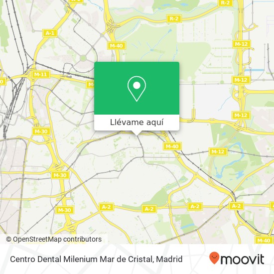 Mapa Centro Dental Milenium Mar de Cristal