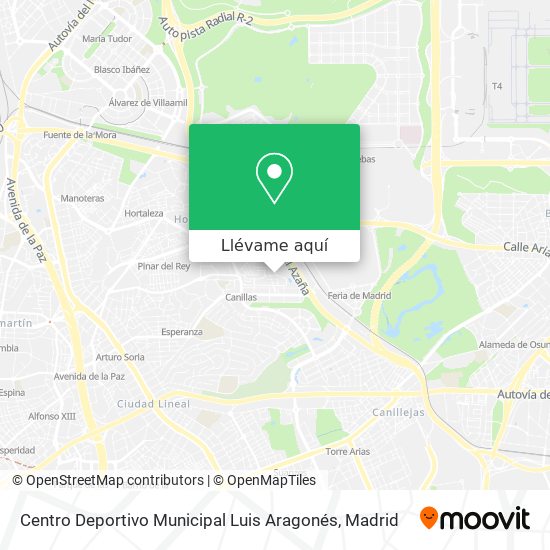 Mapa Centro Deportivo Municipal Luis Aragonés