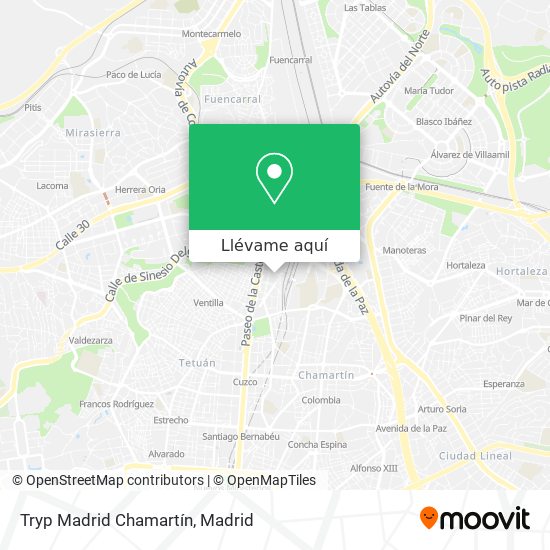 Mapa Tryp Madrid Chamartín