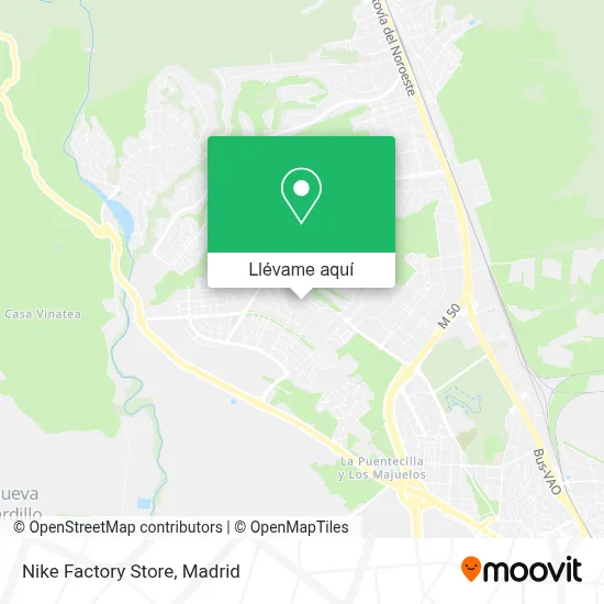 Mapa Nike Factory Store
