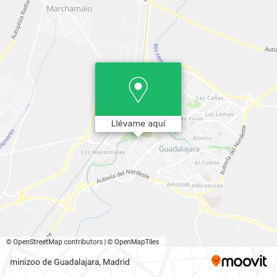 Mapa minizoo de Guadalajara