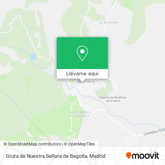 Mapa Gruta de Nuestra Señora de Begoña