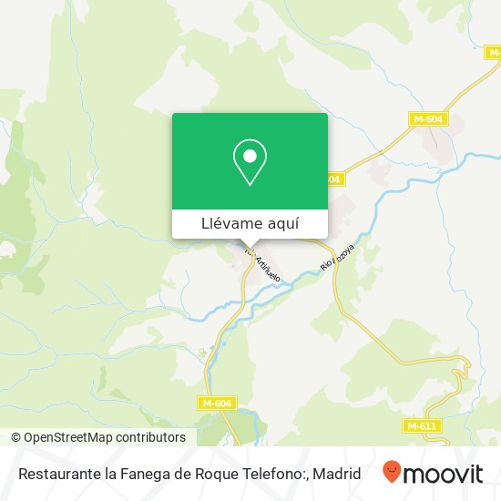Mapa Restaurante la Fanega de Roque Telefono: