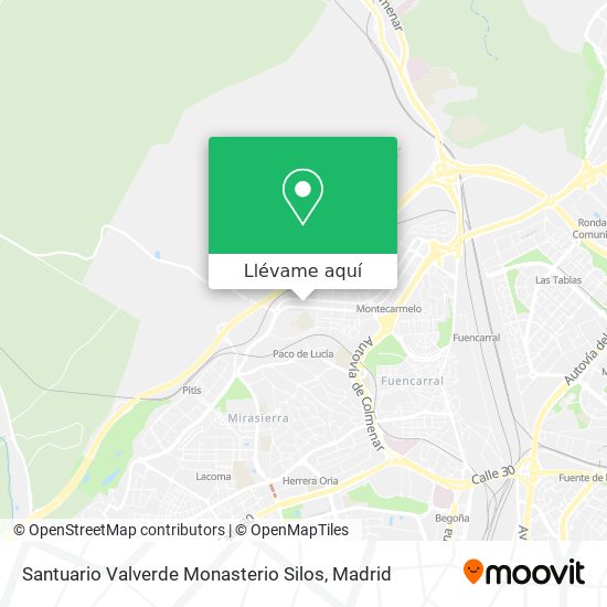 Mapa Santuario Valverde Monasterio Silos