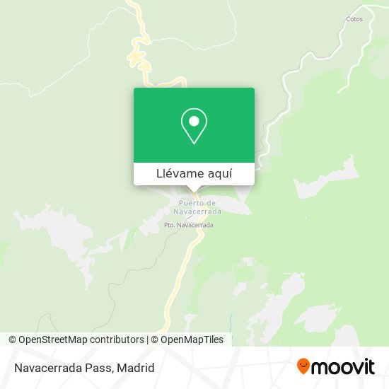 Mapa Navacerrada Pass