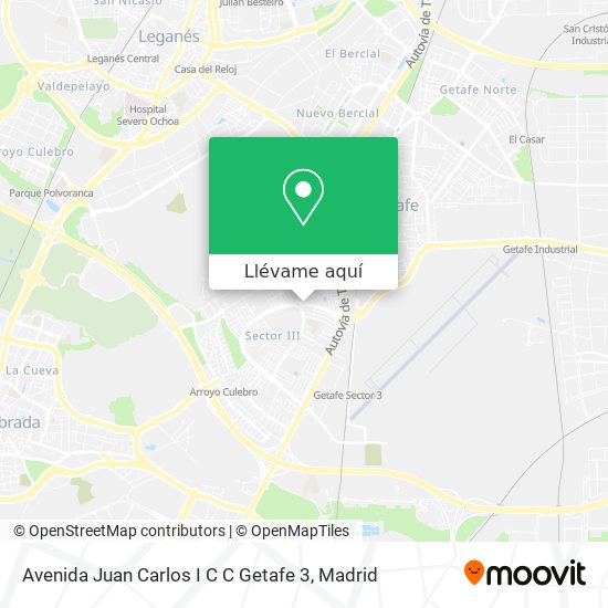 Mapa Avenida Juan Carlos I C C Getafe 3