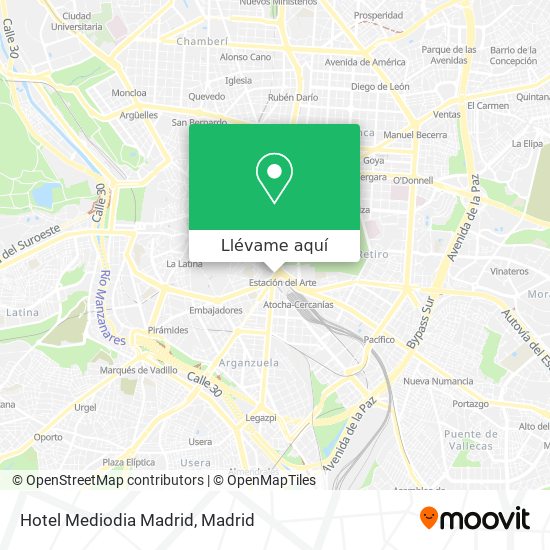 Mapa Hotel Mediodia Madrid