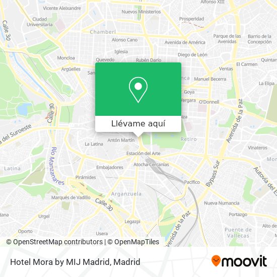 Mapa Hotel Mora by MIJ Madrid