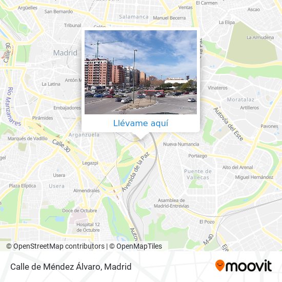 Mapa Calle de Méndez Álvaro