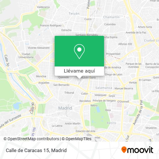 Mapa Calle de Caracas 15