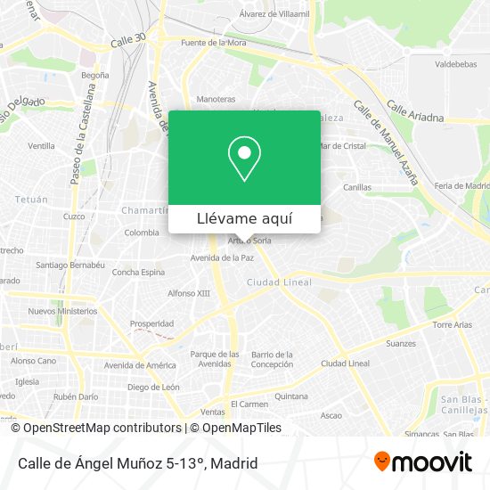 Mapa Calle de Ángel Muñoz 5-13º