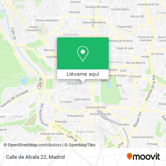 Mapa Calle de Alcalá 22