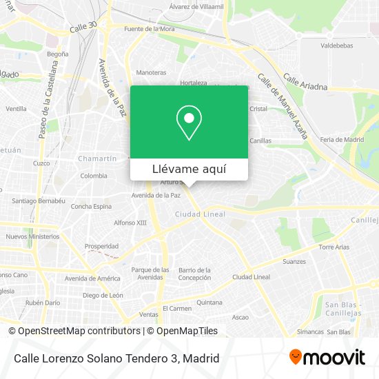 Mapa Calle Lorenzo Solano Tendero 3