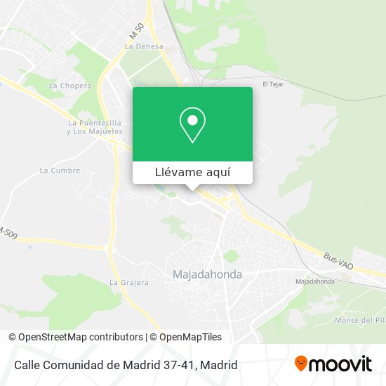 Mapa Calle Comunidad de Madrid 37-41