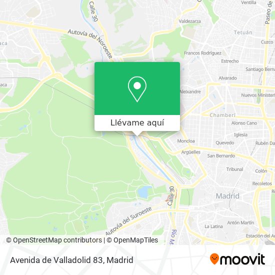 Mapa Avenida de Valladolid 83