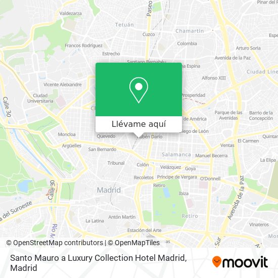 Mapa Santo Mauro a Luxury Collection Hotel Madrid