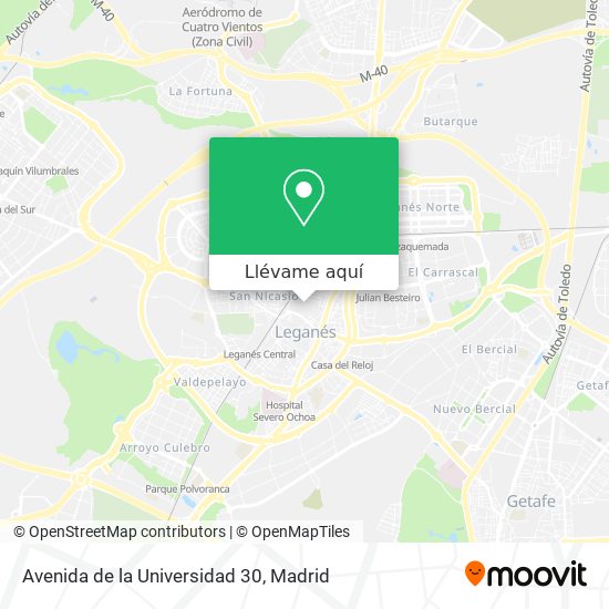 Mapa Avenida de la Universidad 30