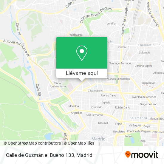 Mapa Calle de Guzmán el Bueno 133