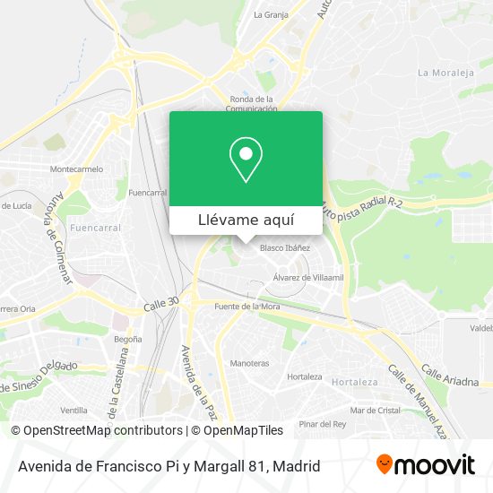 Mapa Avenida de Francisco Pi y Margall 81