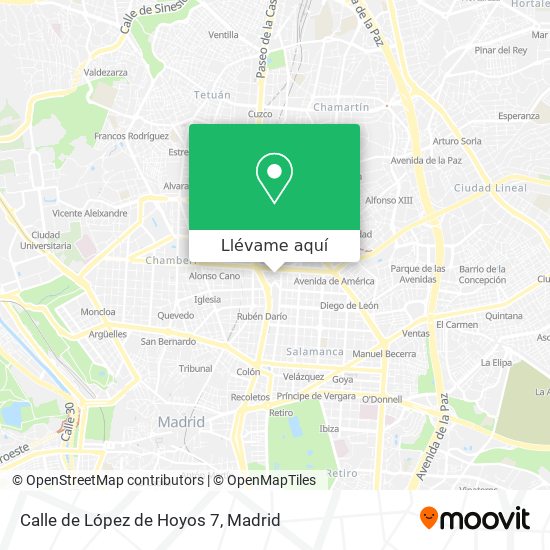 Mapa Calle de López de Hoyos 7