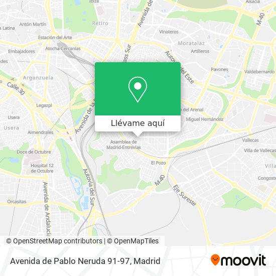 Mapa Avenida de Pablo Neruda 91-97
