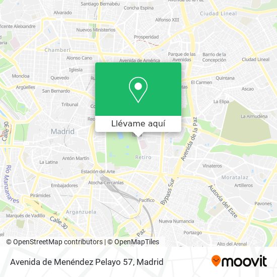 Mapa Avenida de Menéndez Pelayo 57