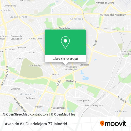 Mapa Avenida de Guadalajara 77