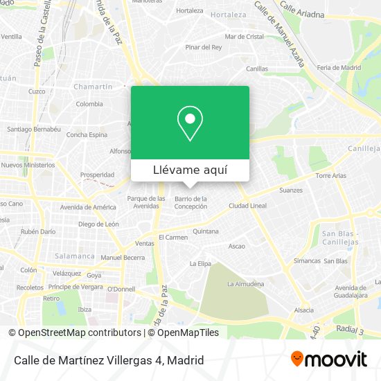 Mapa Calle de Martínez Villergas 4