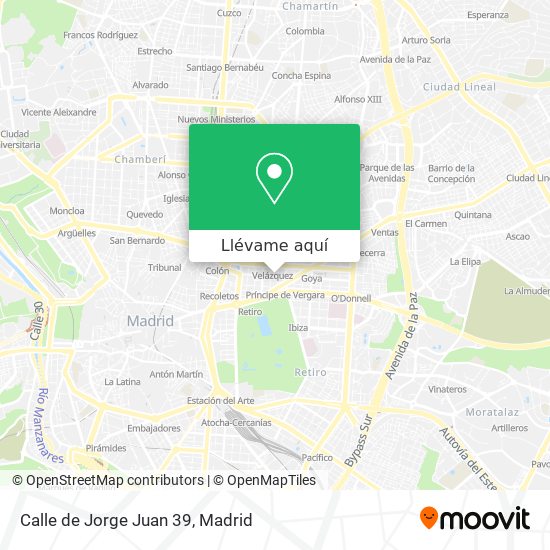 Mapa Calle de Jorge Juan 39