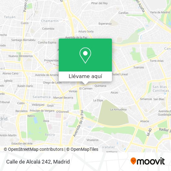 Mapa Calle de Alcalá 242