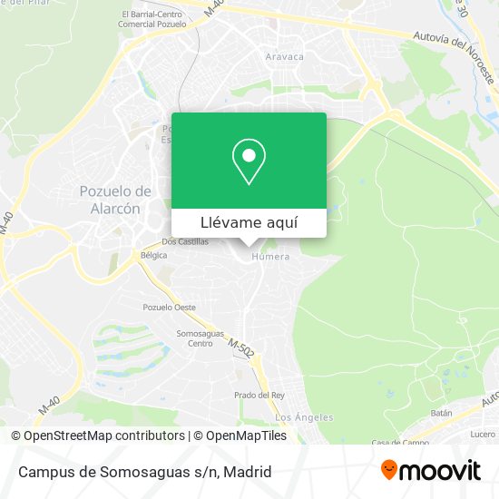 Mapa Campus de Somosaguas s/n
