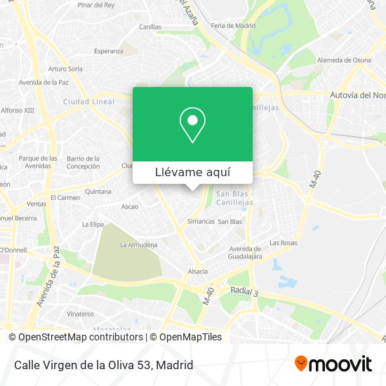 Mapa Calle Virgen de la Oliva 53