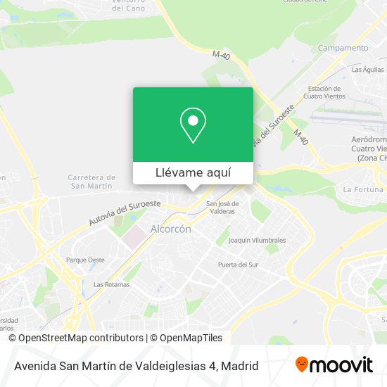 Mapa Avenida San Martín de Valdeiglesias 4
