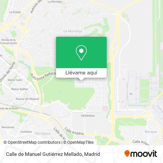 Mapa Calle de Manuel Gutiérrez Mellado